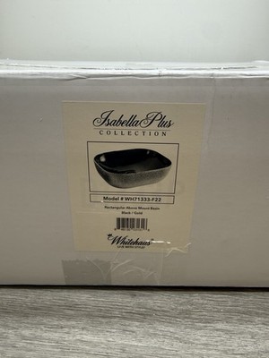 Whitehaus WH71333-F22 Isabella Plus 18'' Vitreous China Vessel - Black/Gold