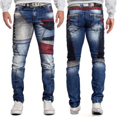Cipo & Baxx Herren Jeans Hose Besonders Verschiedene Farben Bestickung Übergroß