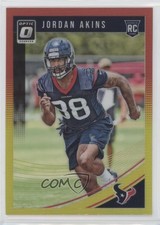2018 Donruss Optic Rookies Red & Yellow Prizm Jordan Akins #141 0t2