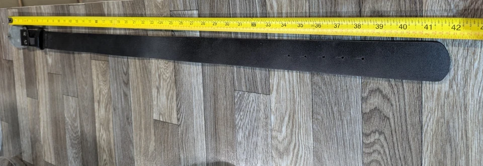 Vintage Pistil Womens Black Genuine Leather Belt Embroidered Floral Buckle Large - Image 4 of 4