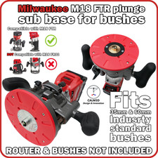 Milwaukee M18 FTR plunge router sub-base for Trend & brass bushes – INC P&P