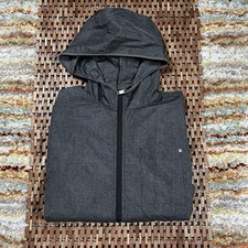 Vuori Outdoor Trainer Jacket Running Shell Hoody Hoodie Grey Medium M