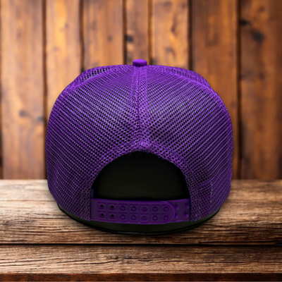 Goosebumps R.L. Stine Mens Trucker Hat Purple Snapback Horrorland