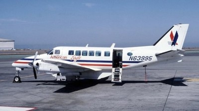 Beechcraft Model C99 Commuter Desktop Wood Airplane New Model Small Scale 1/48