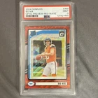 Panini 2024 Donruss Bo Nix Rated Rookie RC #369 Red Wave Prizm PSA 9