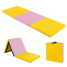 Tri-Fold Folding Exercise Mat 6 ft x 2 ft Portable Gymnastics Tumbling Yoga