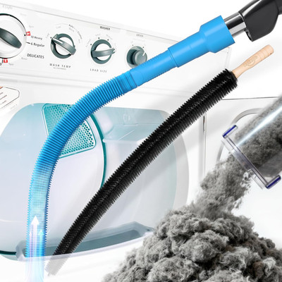 2 Pieces Dryer Vent Cleaner Kit, Dryer Lint Vacuum Attachment and Flexible Dryer