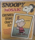 Vintage Snoopy Mosaic Crushed Stone Craft Kit Factory Sealed Peanuts Art — photo 1