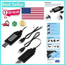 Efficient 2ft USB Charger Cable: 7.4V Adapter for RC Drones, Quadcopters