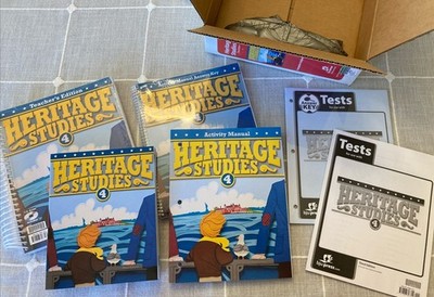 NEW BJU Press 4th grade HERITAGE STUDIES COMPLETE SUBJECT KIT 3rd Ed HISTORY +CD