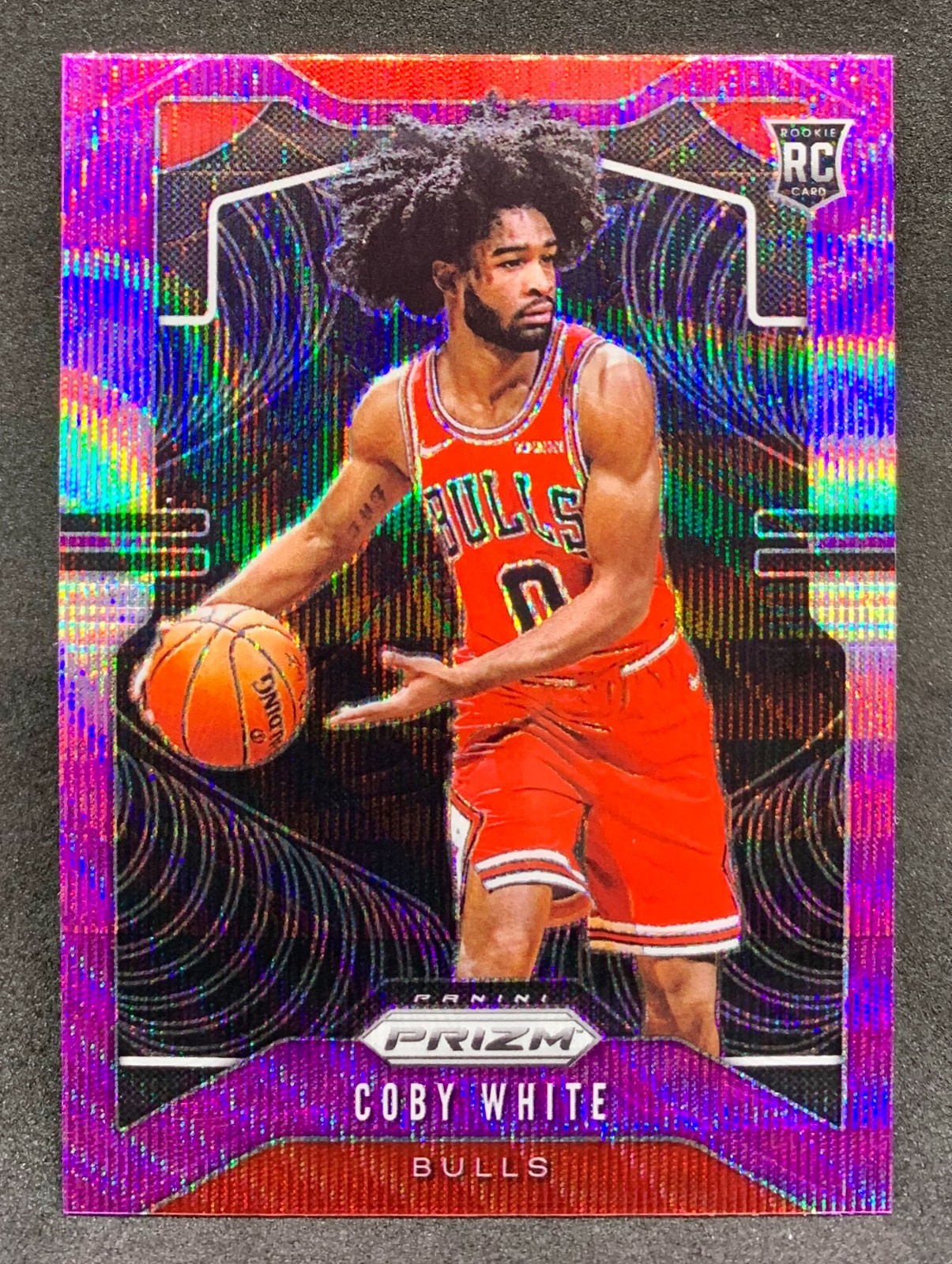 2019-20 Panini Prizm COBY WHITE Bulls Hornets Purple Wave Rookie RC SP #253