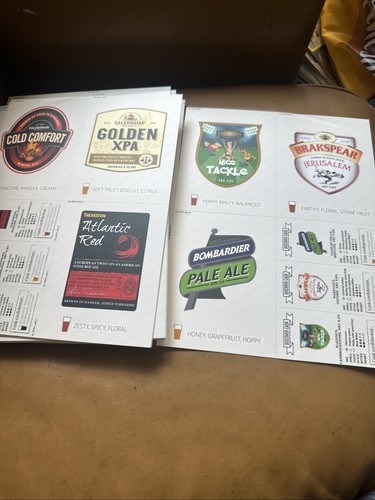 Bin 288 X Double Beer Pump Labels 6 X 4” Approx Double Sided - Picture 2 of 24