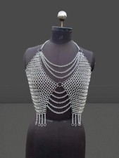 Fashionable Medieval Aluminium Butted 10 mm 16 Guage Chainmail Bra larp cosplay