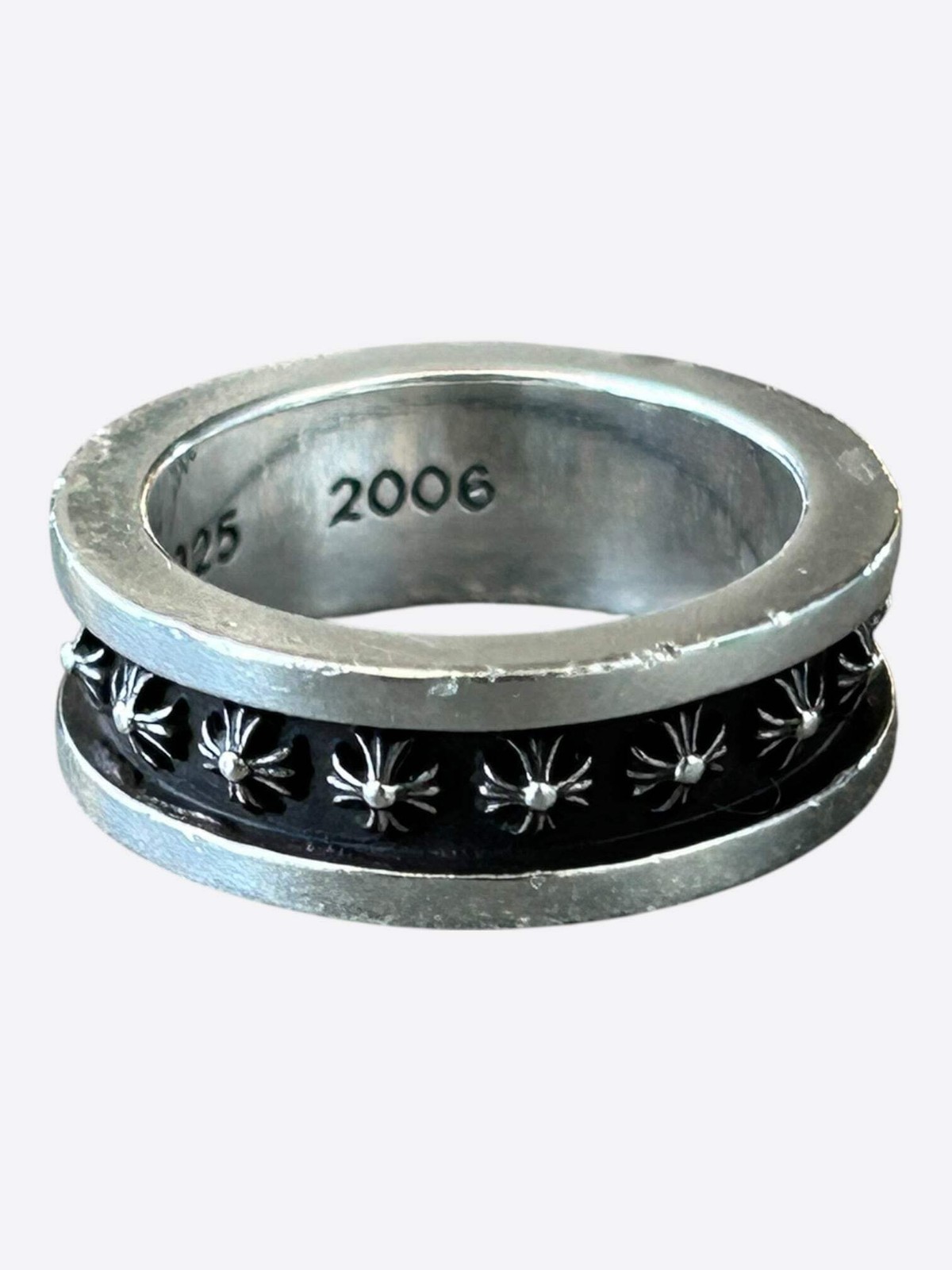 Chrome Hearts Silver Tiny Plus Spinner Ring