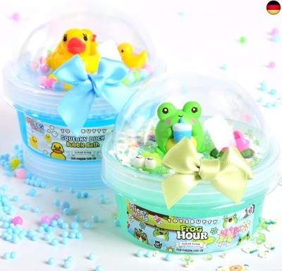 Slime Set für Kinder, 2 Pack Duftende Mini-Welt Slime mit Enten Charms, Weiches