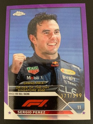 2023 Topps Chrome Formula 1 Purple Refractor 182 Sergio Perez ed/399