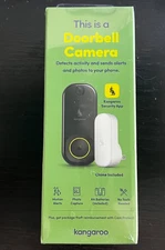 Kangaroo Wi-Fi Exterior Doorbell Camera & Plug-In Chime, Phone Video Security
