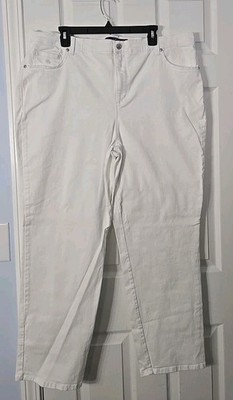 Women's Gloria Vanderbilt Amanda White Jeans Denim Pants Plus Sz 20W Stretch