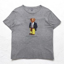 Ralph Lauren Men Top Polo Bear T-Shirt M Grey Cotton Limited Edition VHTF Rare P