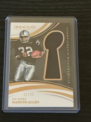 Panini 2025 Immaculate Marcus Allen Champ Mem CM-MAN /99 Raiders