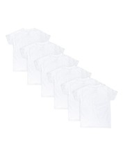 Hanes Boys' White Crew T-Shirt Undershirts, 5 1 Bonus Pack S 6-7 