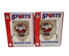 3" Topperscot 2005 Arizona Cardinals Vintage Glass Christmas Ornament - Lot Of 2
