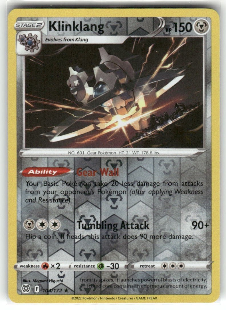 Klinklang 104/172 Brilliant Stars Reverse Holo Pokemon TCG