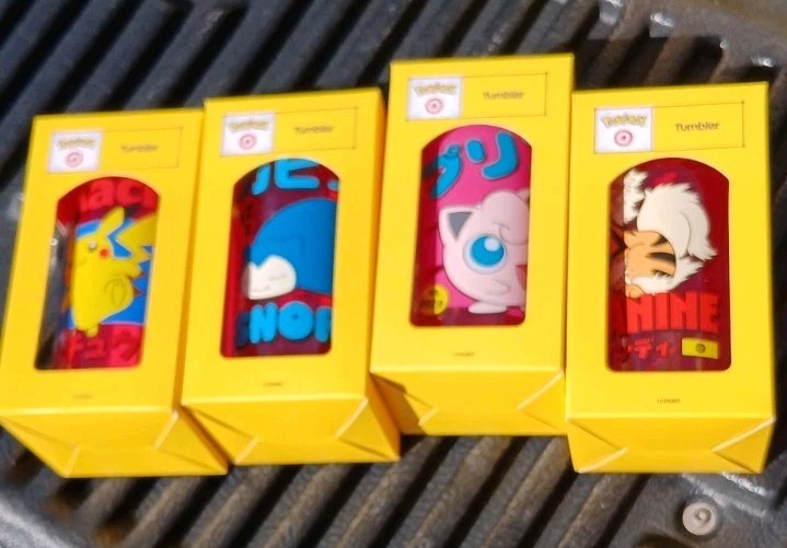 New Rare 2026 Target Pokemon Limited Edition Exclusive 4 Tumbler Cup  Mug Set