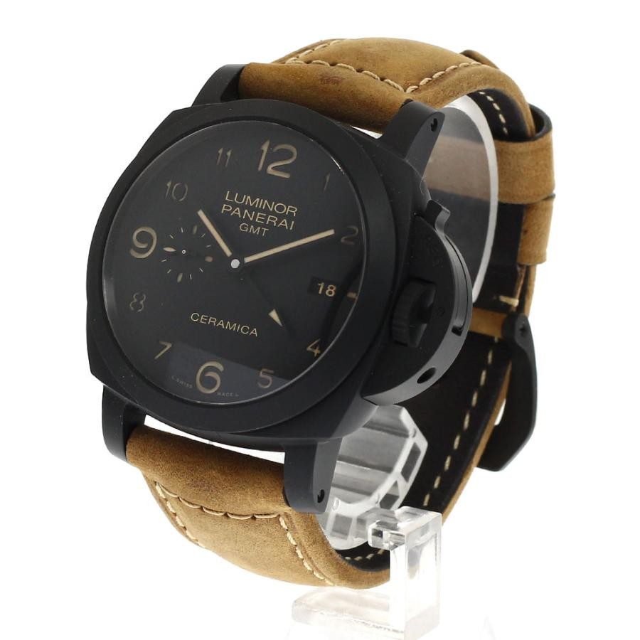 PANERAI LUMINOR 1950 CERAMICA PAM00441 44mm Ceramic Black Dial GMT #C115