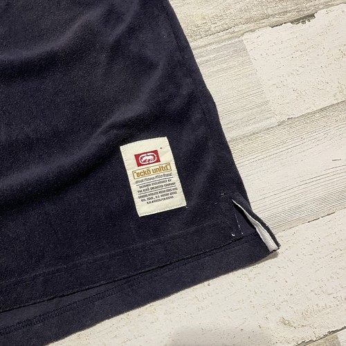 NWT Vintage Ecko Unltd Navy Embroidered Knit Quarter Zip Polo Embroidered XXL - Picture 6 of 12