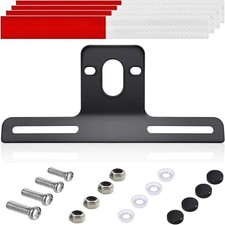 Steel Heavy Duty License Plate Holder Bracket and Light Mount for Trailers,Truck