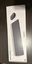 Logitech MK470 Slim Compact Wireless Keyboard  Mouse Combo, Black, QWERTY