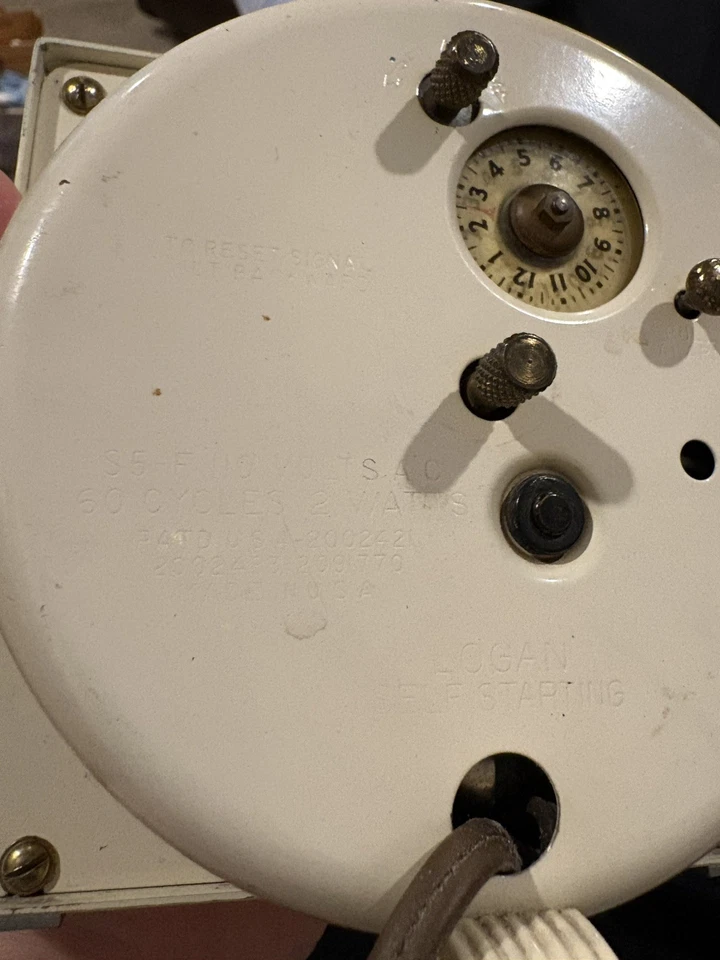 Reloj despertador eléctrico Westclox Logan S5-F metal Art Deco -de colección años 40 Foto 4 de 4