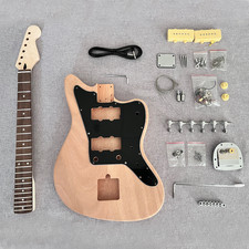 Unfinished Jaguar Style Electric Guitar Kit DIY Project P90 Pickups Tremolo