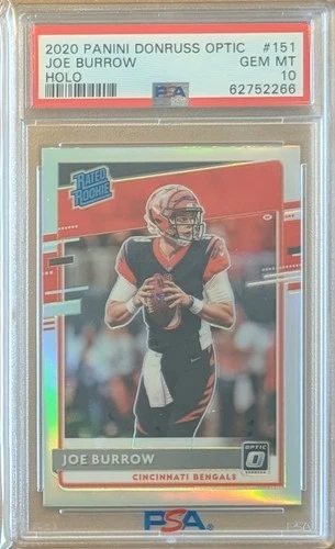 2020 Panini Donruss Optic Joe Burrow Silver Holo #151 PSA 10 GEM MT Rookie RC 🐅
