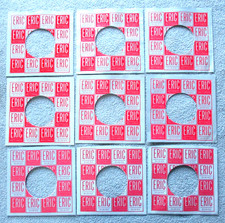 9 x VINTAGE VINYL 7" RECORD COVERS SLEEVES 'ERIC' job lot All EXCELLENT