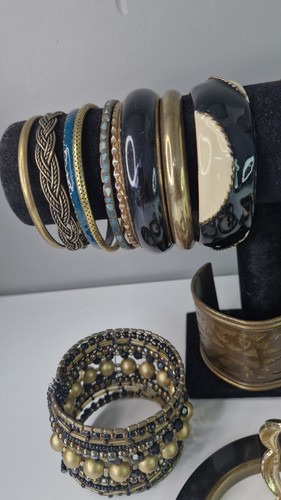 Vintage Chunky Slim Brass Bangles Engraved Job Lot x25 - Bild 4 von 8