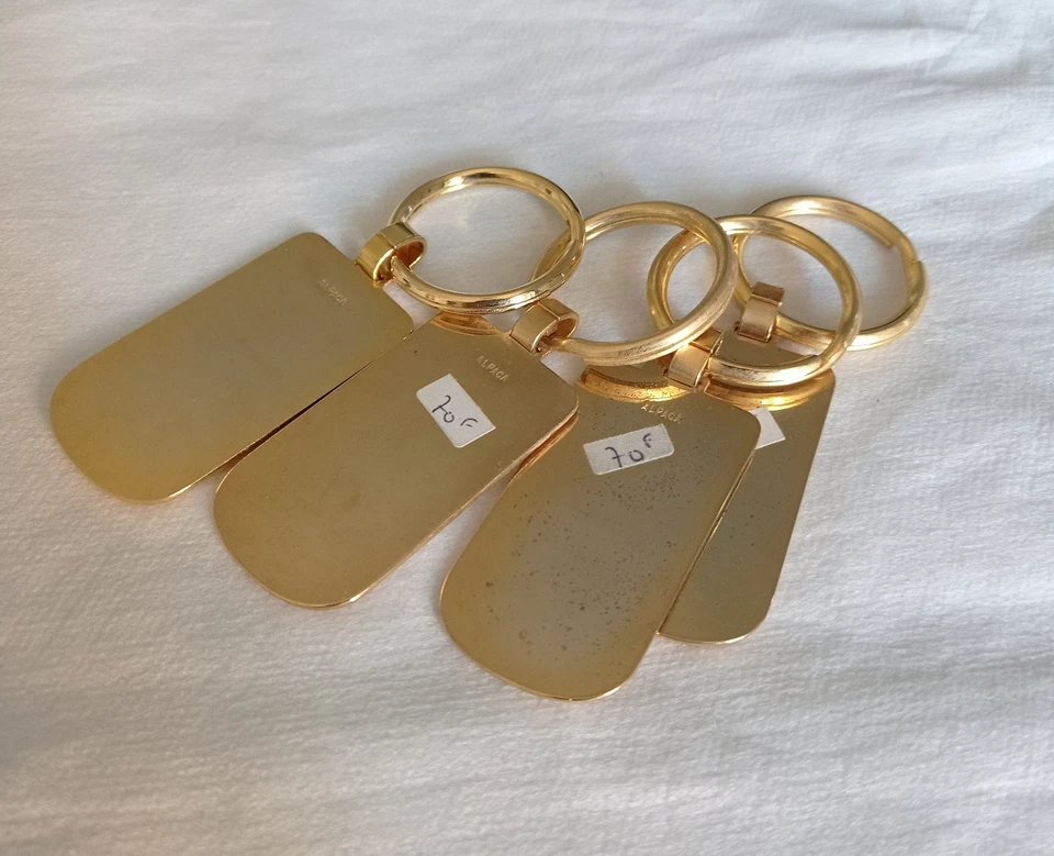 4 Porte clés Alpaca, années 60, tennis, cyclisme, aviron, bateau - Photo 3/4