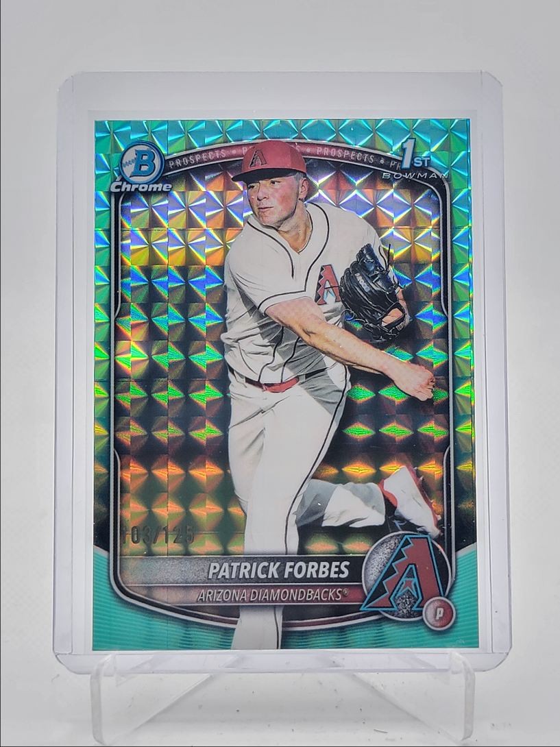 PATRICK FORBES 2025 BOWMAN CHROME DRAFT 1ST AQUA GEOMETRIC /125 Q0401