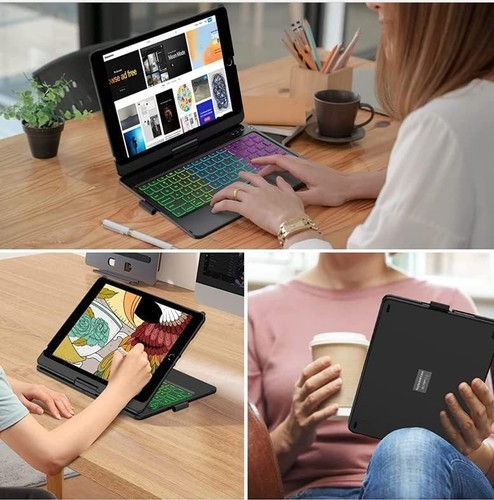 Drehbare Tastatur Hülle für iPad Pro 13 Zoll M4 2024 (7. Generation), Backlits... - Bild 7 von 7