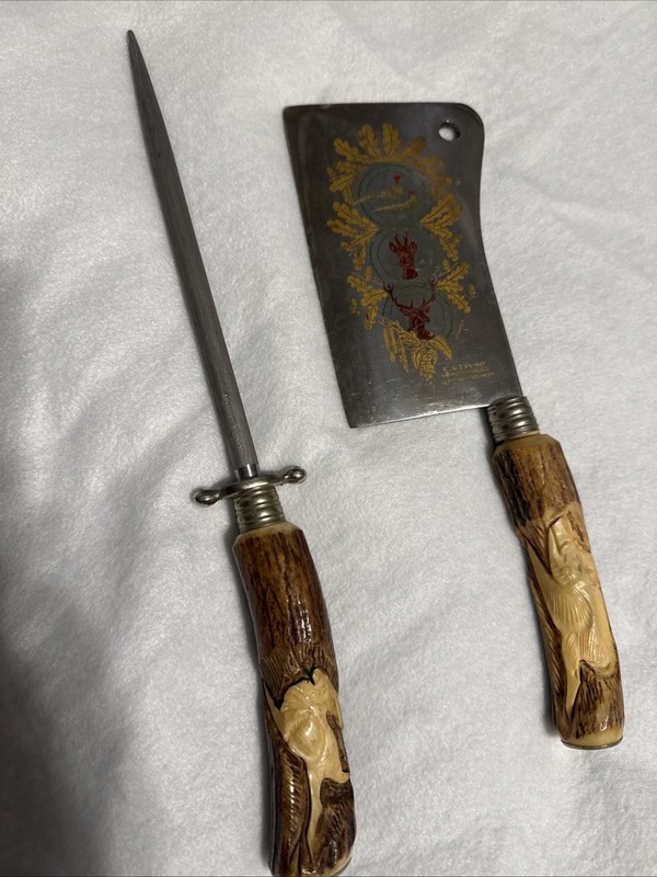 Soligen Stag Carving Set Etched