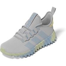 NWT adidas Kaptir Flow Sneaker, Grey/Blue/Powder Yellow, 5.5 Unisex Little Kid