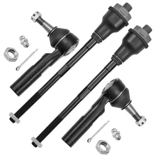 4pcs Front Inner & Outer Tie Rod Ends Kit For 1999-2006 Chevrolet Silverado 1500