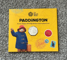 2018 Paddington Bear At The Station 50p Fifty Pence Coin Uncirculated Royal Mint