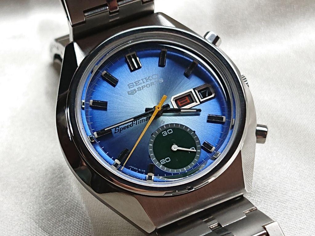 6139-8040 ​​Timer 5Sports Beautiful Oh Blue Speed - vintagewatches.pk