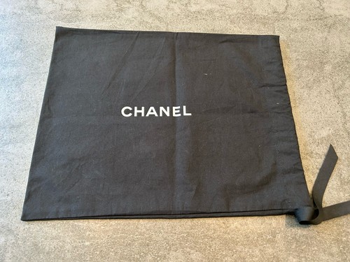 CHANEL Dust Bag Black Ribbon 14 X 11 inch Authentic