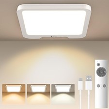 USB C Rechargeable Motion Sensor Ceiling Light 550LM with Remote, 3000K 4000K 60