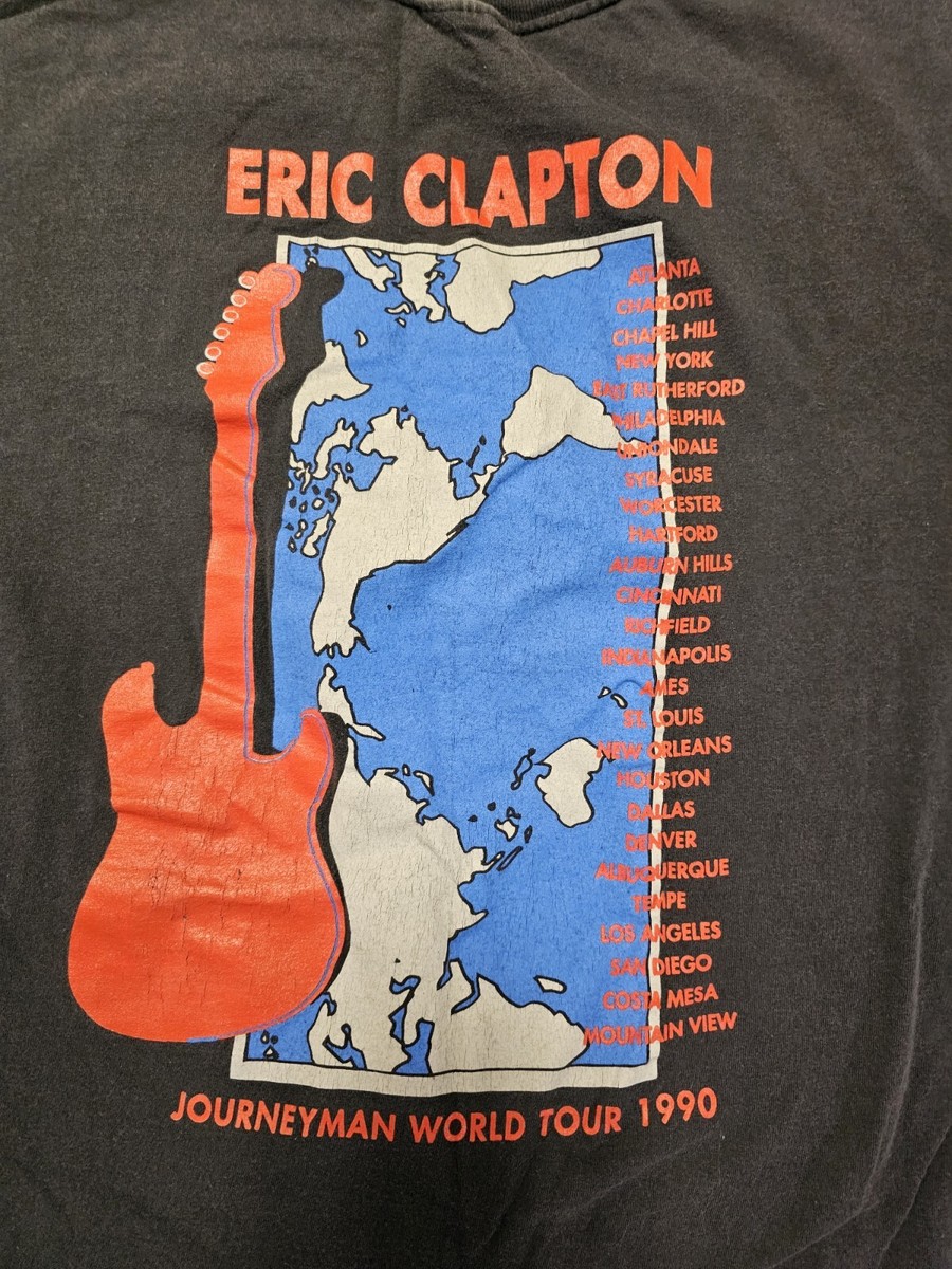 Eric Clapton Shirt Men's L 90s Journeyman Concert Tour Music Eric Clapton Shirt Men's L 90s Journeyman Concert Tour Music