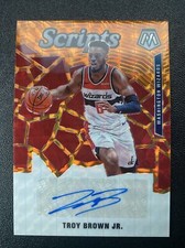 2019-20 MOSAIC SCRIPTS AUTOGRAPH ORANGE PRIZM TROY BROWN JR AUTO