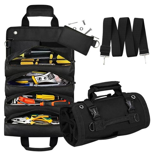 Tool Roll Organizer Tool Roll Up Oxford Bag Tool Large Wrench Super Big Pouch - Picture 18 of 20